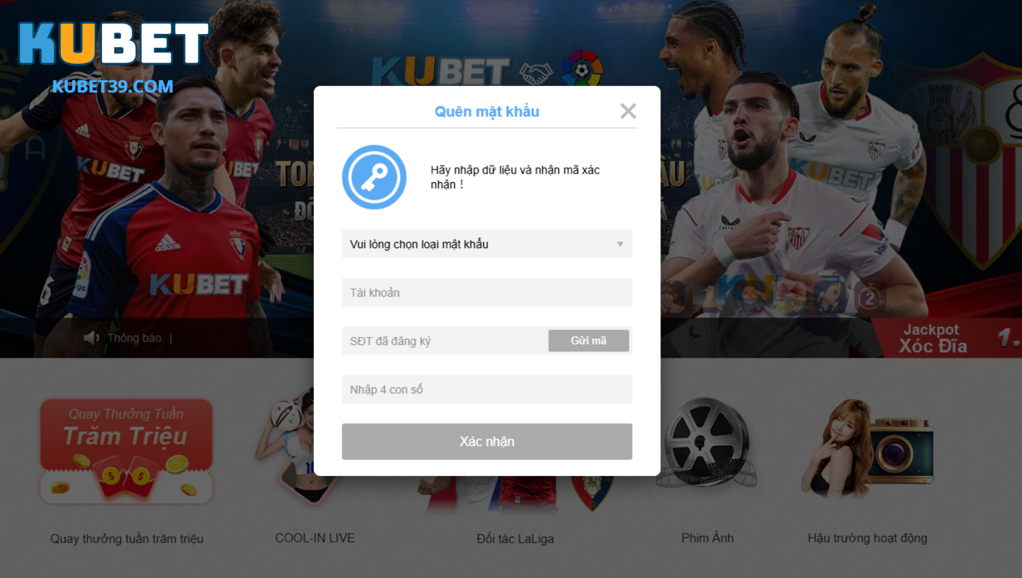 Cách khôi phục quên mật khẩu Kubet dễ dàng